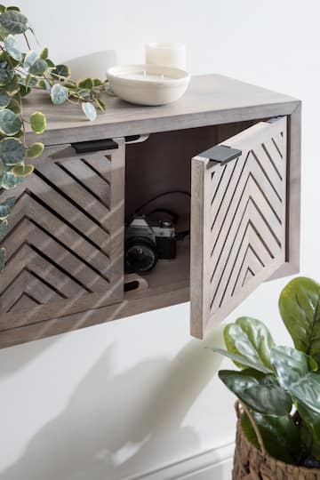 Kate and Laurel Mezzeta Decorative Wood Wall Cabinet